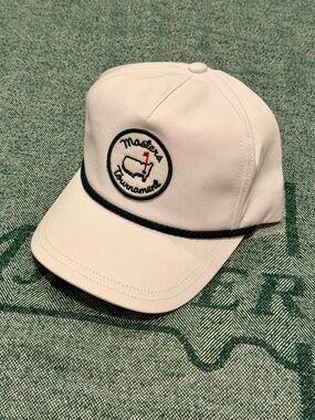 Masters Retro Rope Adjustable Snapback High Crown American Needle White Hat